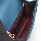 Chanel Shoulder Bag Quilted Blue Caviar Leather Chain — view 3