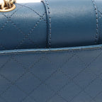 Chanel Shoulder Bag Quilted Blue Caviar Leather Chain — view 6