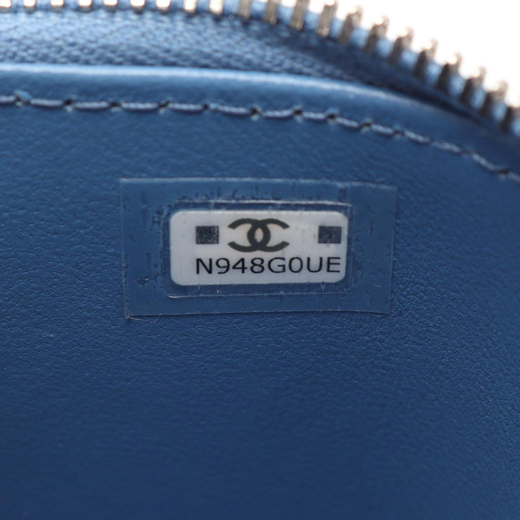 Chanel Shoulder Bag Quilted Vanity Denim Blue Chain — view 5