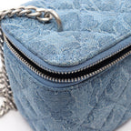 Chanel Shoulder Bag Quilted Vanity Denim Blue Chain — view 6