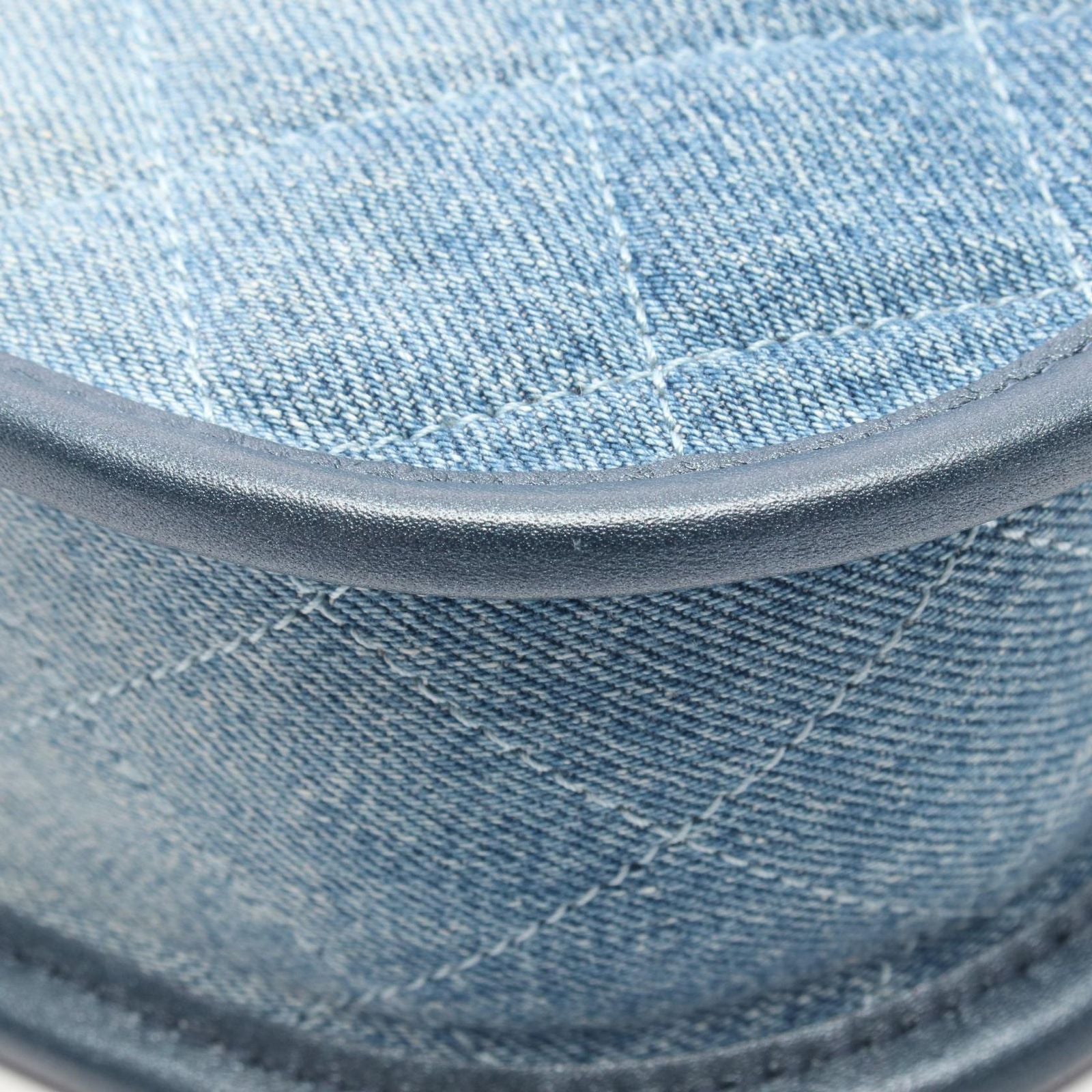 Chanel Shoulder Bag Quilted Hobo Denim Blue — view 8