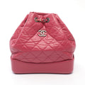 Chanel Backpack Gabriel Small Magenta Leather de Chain