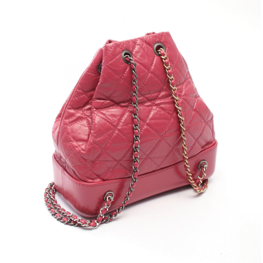 Chanel Backpack Gabriel Small Magenta Leather de Chain — view 2