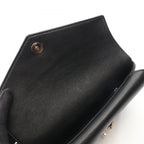 Chanel Shoulder Bag Blanc Stitch Navy Leather Small — view 8
