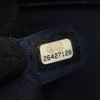 Chanel Shoulder Bag Blanc Stitch Navy Leather Small — view 6