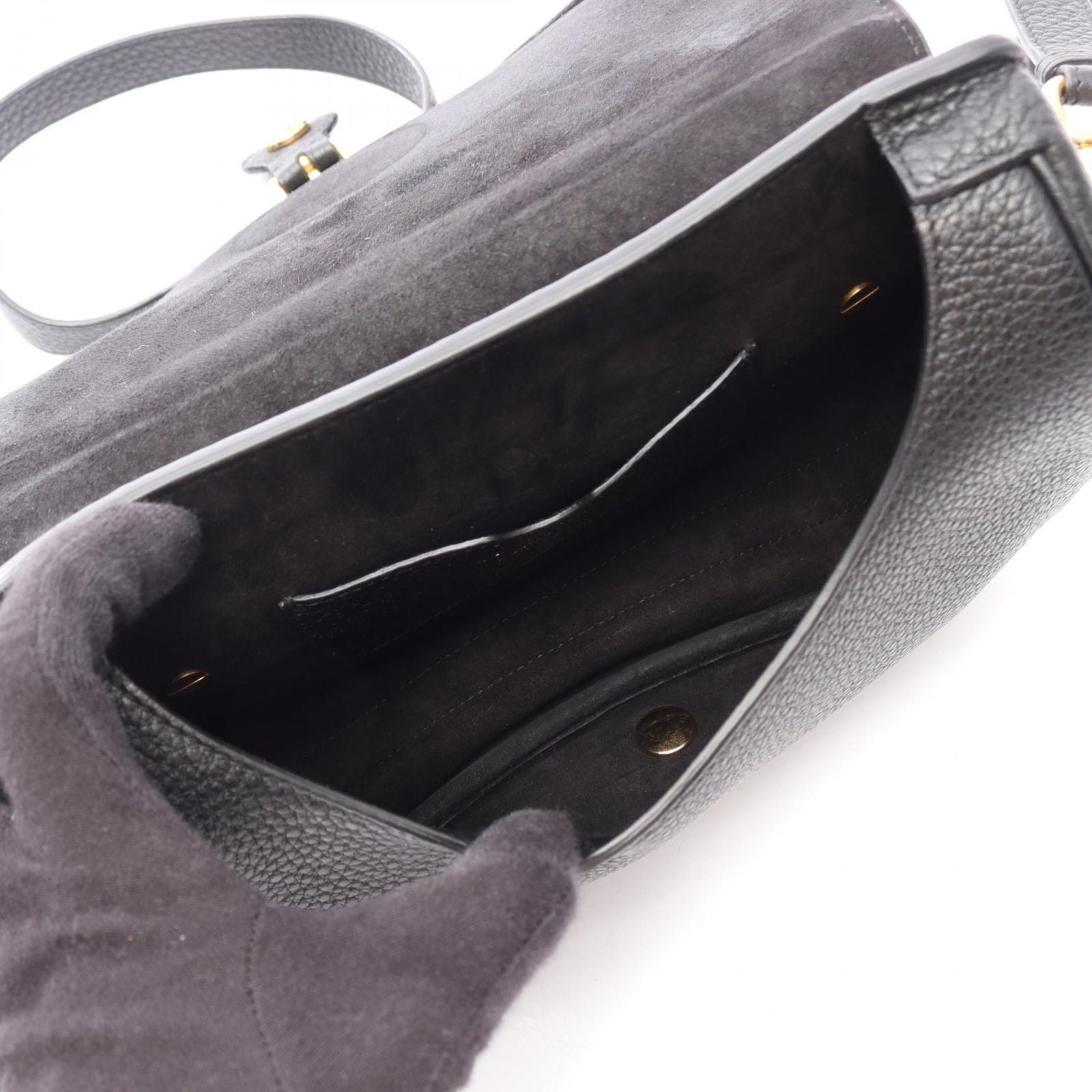 Dior Shoulder Bag Bobby Midi a Black Leather — view 3