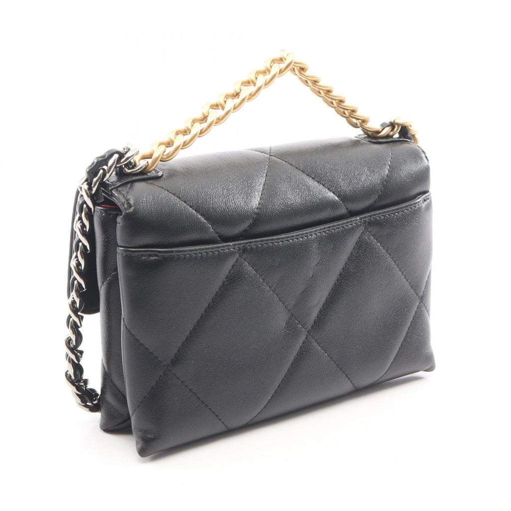 Chanel Shoulder Bag 19 Quilted 2-Way Black Lambskin 19 Mini Chain — view 2