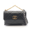 Chanel Shoulder Bag 19 Quilted 2-Way Black Lambskin 19 Mini Chain