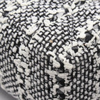 Chanel Shoulder Bag Quilted Faux Pearl White Black Fabric Leather Small Flap — view 7