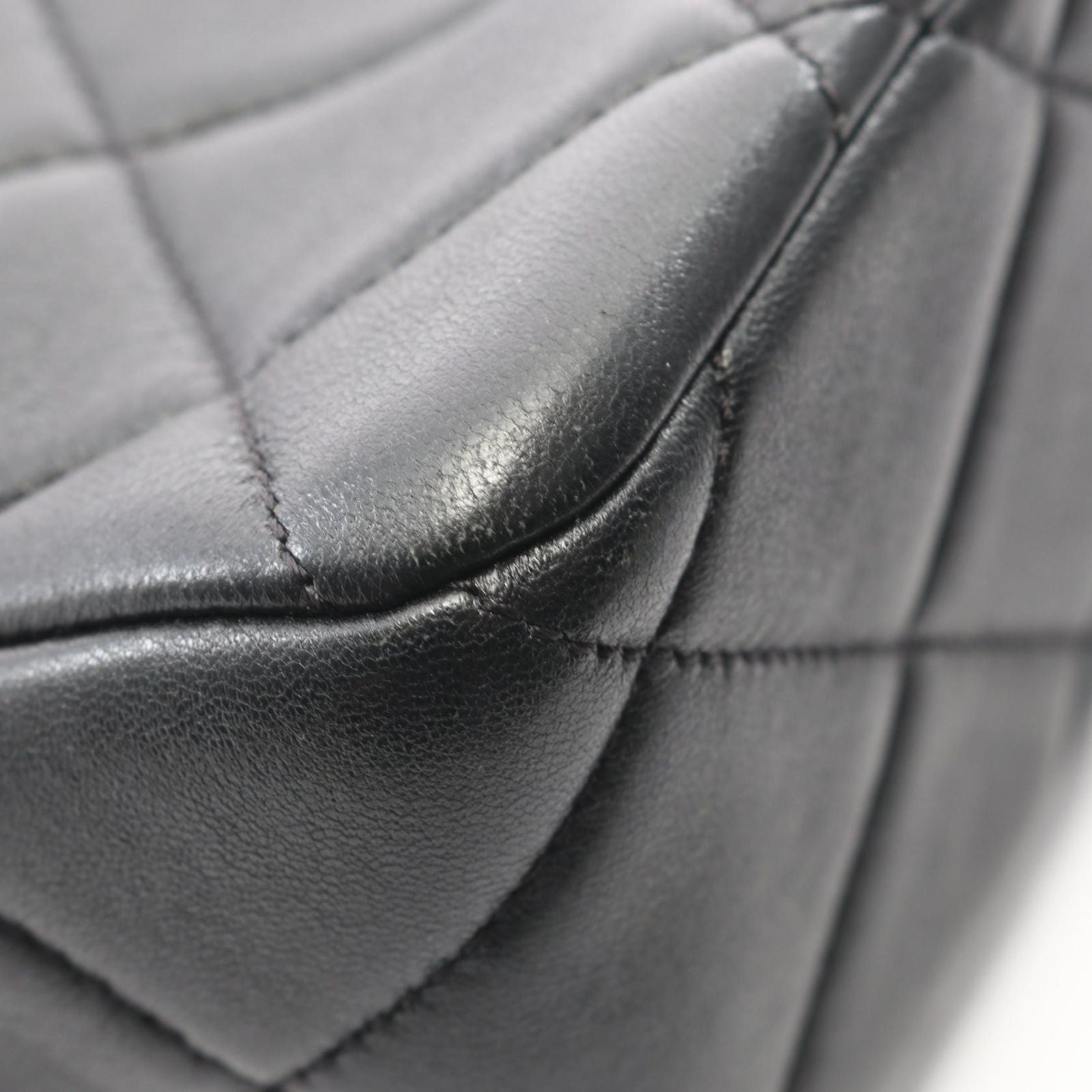 Chanel Shoulder Bag Quilted Hobo Black Lambskin — view 6