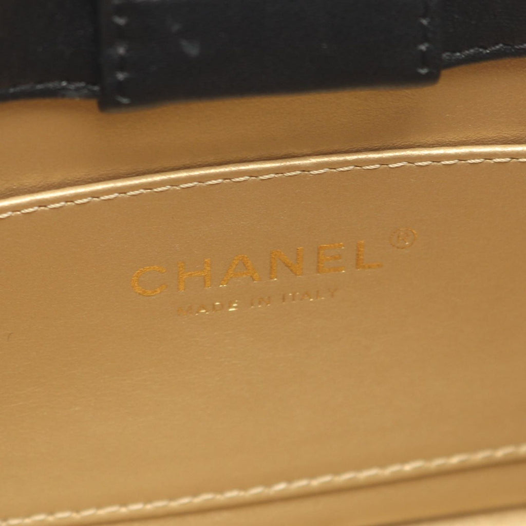 Chanel Shoulder Bag Quilted Hobo Black Lambskin — view 4