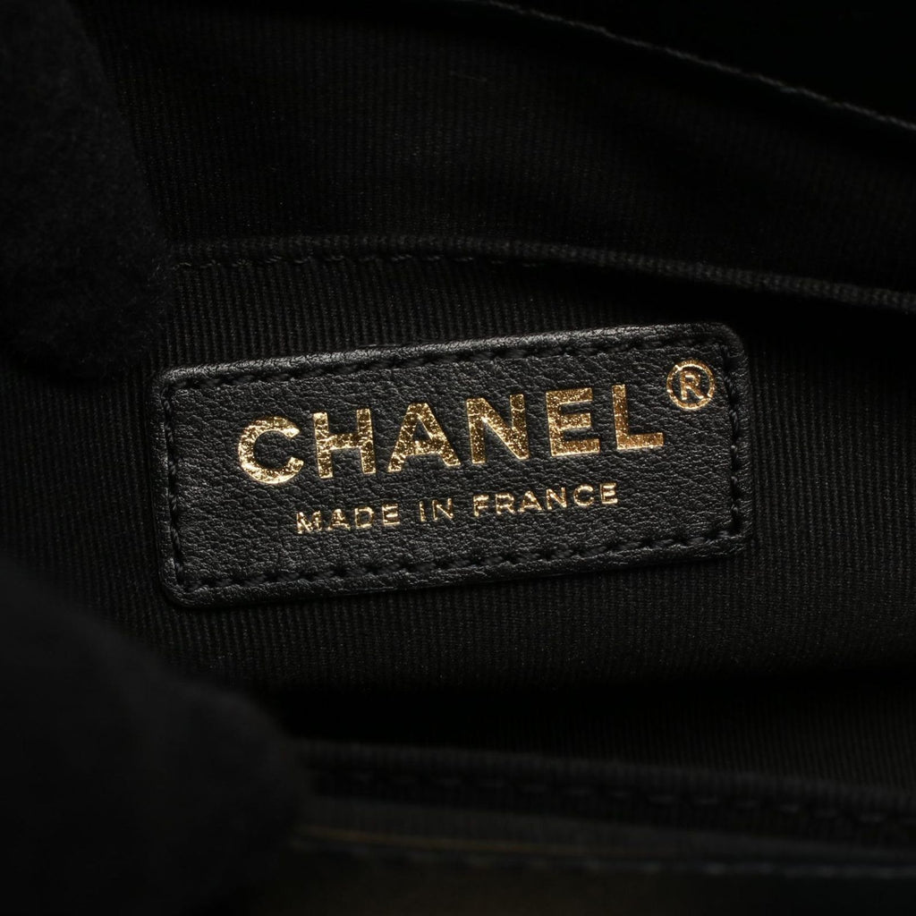 Chanel Shoulder Bag Quilted Box Chain Black Lambskin — view 4