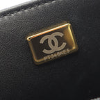 Chanel Shoulder Bag Quilted Top Handle Black 2-Way Lambskin Top Plastic Chain — view 5