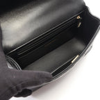 Chanel Shoulder Bag Quilted Top Handle Black 2-Way Lambskin Top Plastic Chain — view 3