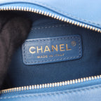 Chanel Shoulder Bag Quilted Small Blue Leather — view 4