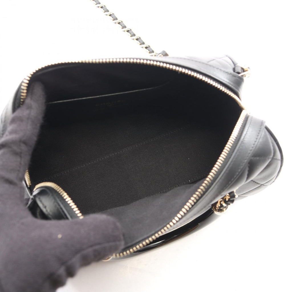 Chanel Quilted 2-Way Black Lambskin Mini Boston — view 3