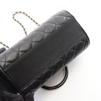Chanel Quilted 2-Way Black Lambskin Mini Boston — view 7