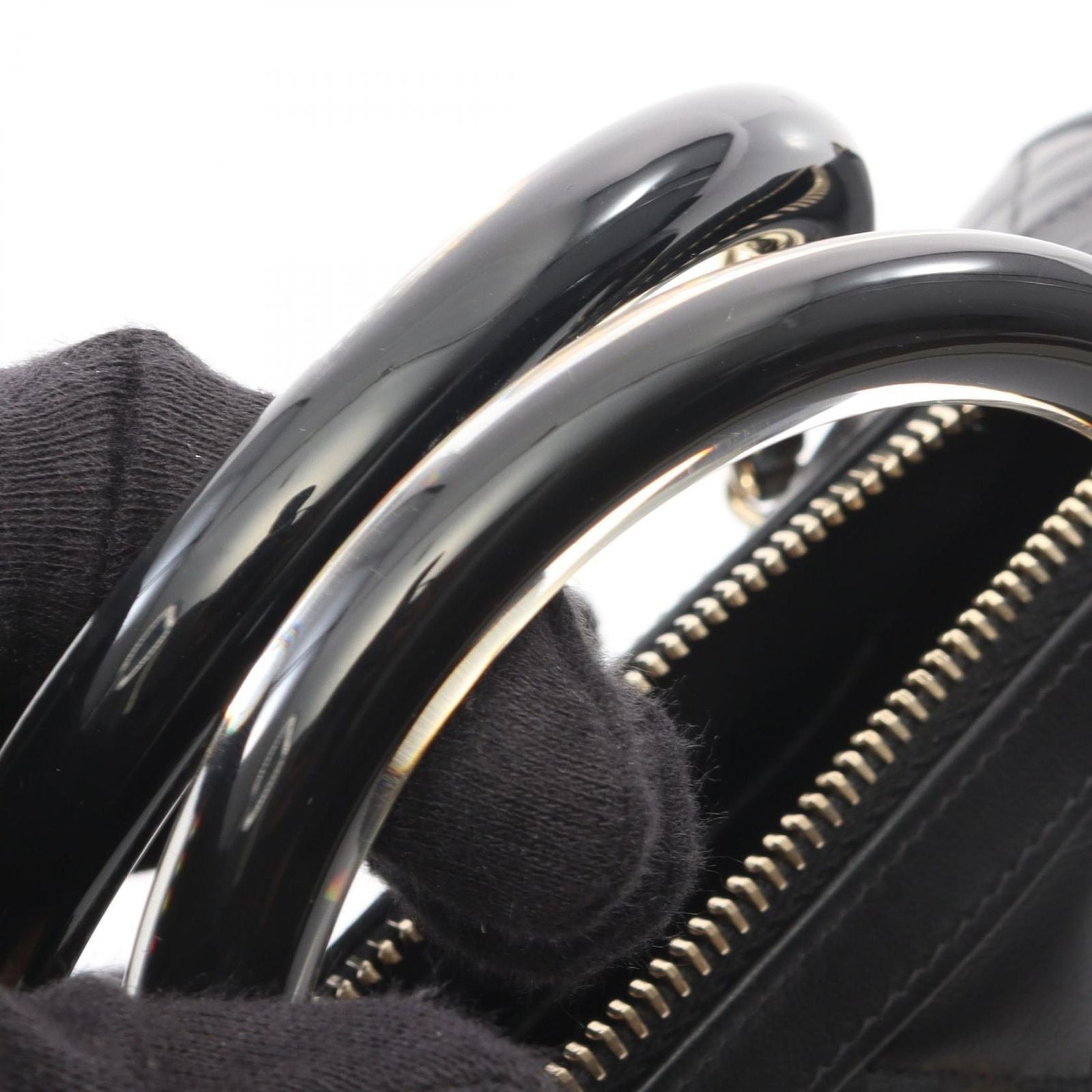 Chanel Quilted 2-Way Black Lambskin Mini Boston — view 9