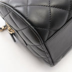 Chanel Quilted 2-Way Black Lambskin Mini Boston — view 6
