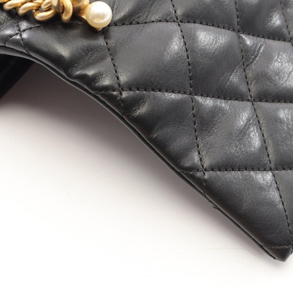 Chanel Shoulder Bag Quilted Black Lambskin Coco Pearl Mini Chain — view 8