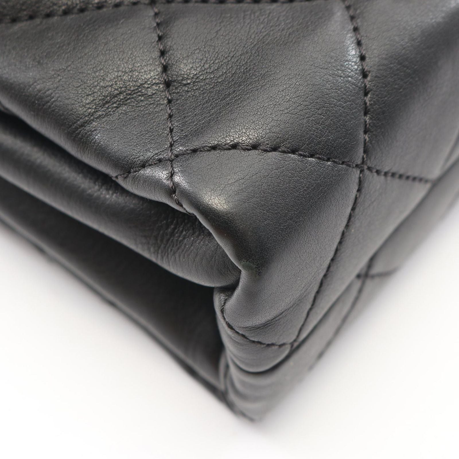 Chanel Shoulder Bag Quilted Black Lambskin Coco Pearl Mini Chain — view 7