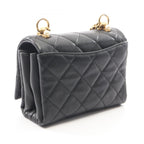 Chanel Shoulder Bag Quilted Black Lambskin Coco Pearl Mini Chain — view 2