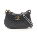 Chanel Shoulder Bag 19 Quilted Small Hobo Black Lambskin