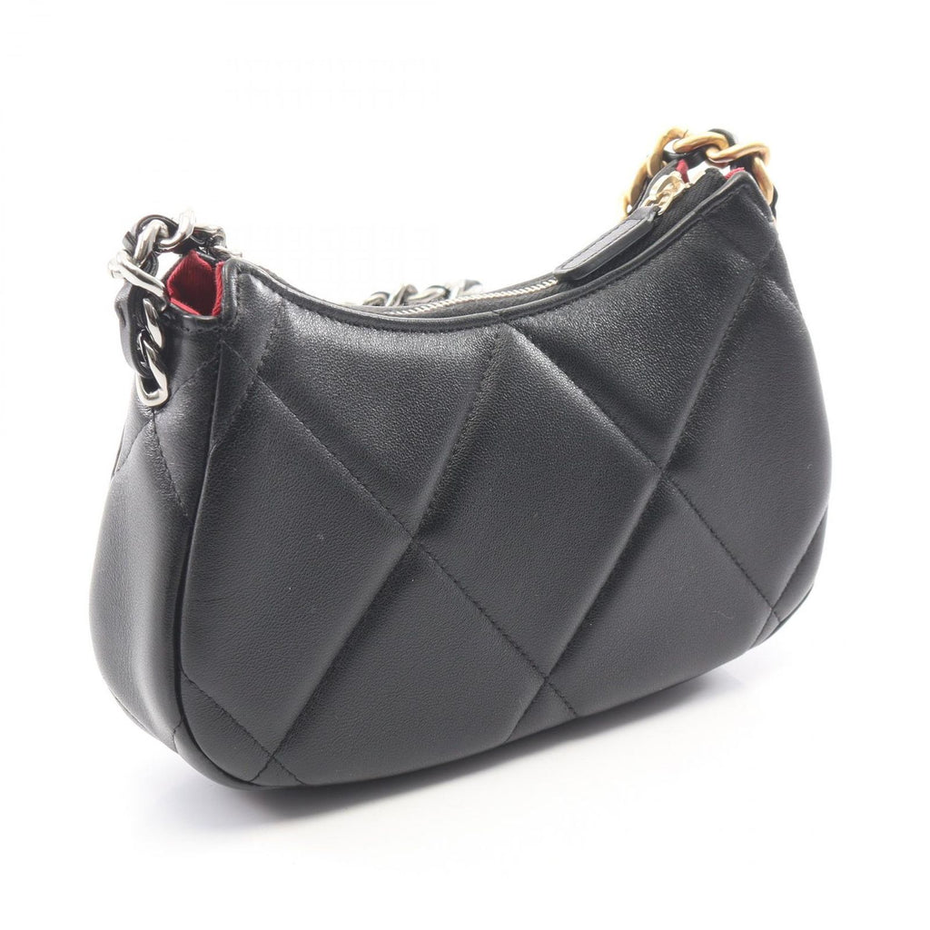 Chanel Shoulder Bag 19 Quilted Small Hobo Black Lambskin — view 2