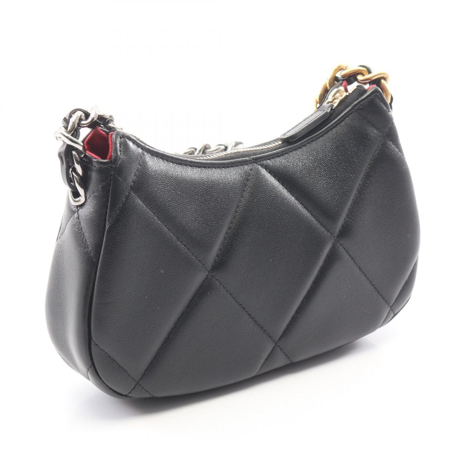 Chanel Shoulder Bag 19 Quilted Small Hobo Black Lambskin — view 2