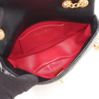 Chanel Shoulder Bag Quilted Camellia Black Lambskin Chain — view 3
