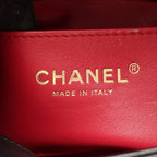 Chanel Shoulder Bag Quilted Camellia Black Lambskin Chain — view 4