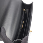 Chanel Shoulder Bag Coco Embossed Small Flap Black Leather Chain — view 3