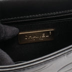 Chanel Shoulder Bag Coco Embossed Small Flap Black Leather Chain — view 4