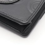 Chanel Shoulder Bag Coco Embossed Small Flap Black Leather Chain — view 9