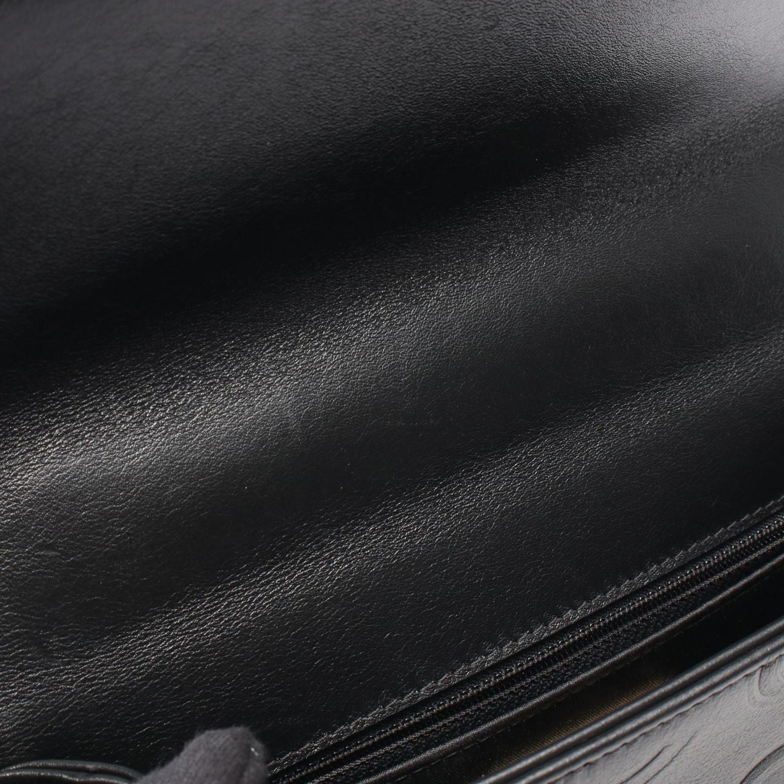Chanel Shoulder Bag Coco Embossed Small Flap Black Leather Chain — view 7