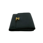 Chanel Card with No 5 Vintage CC Logo Caviar Leather Bifold Wallet Black — view 5