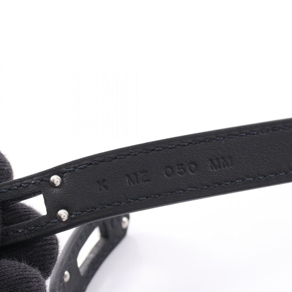 Hermes Bracelet Kelly Double Tour Black Calf Stainless Steel — view 5