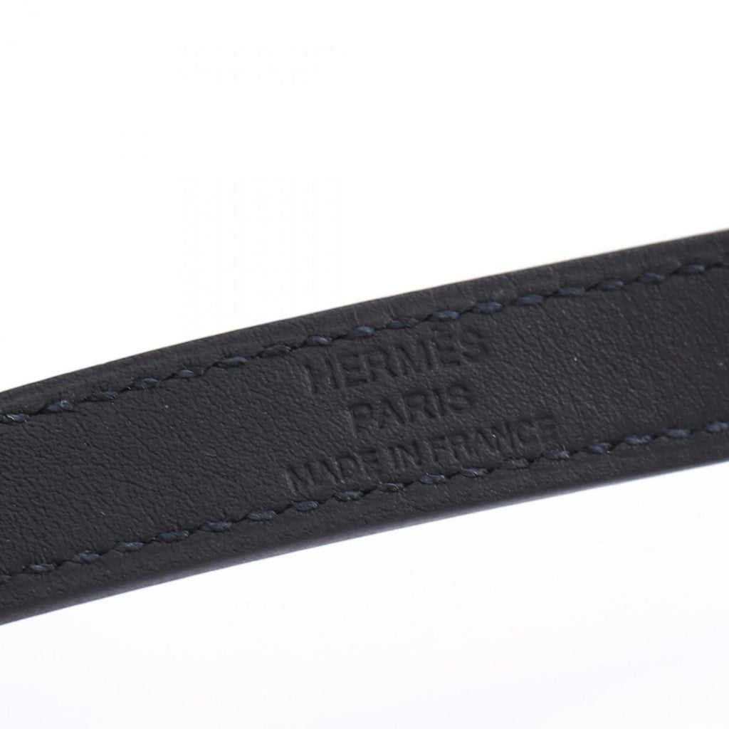 Hermes Bracelet Kelly Double Tour Black Calf Stainless Steel — view 4