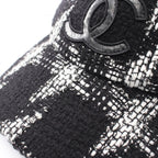 Chanel Cap CC Logo Wool Leather Cap — view 8