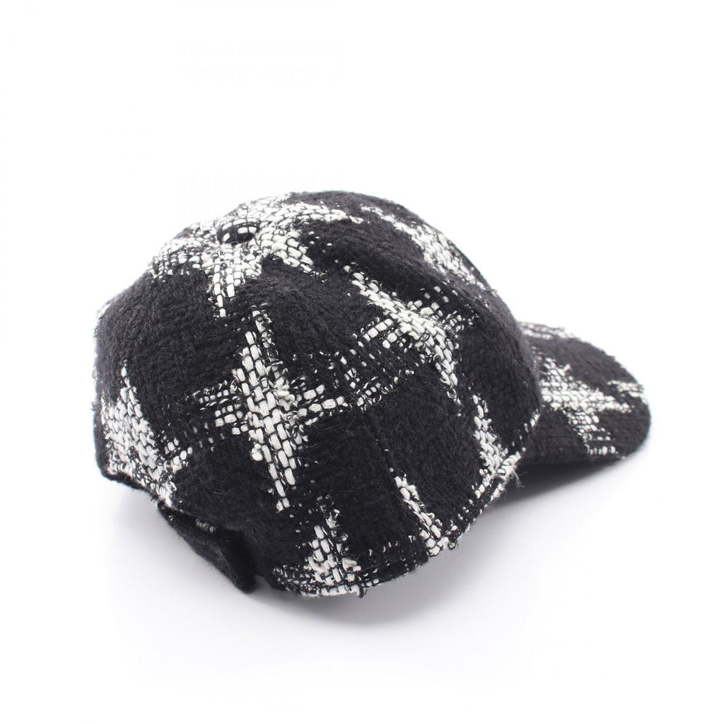 Chanel Cap CC Logo Wool Leather Cap — view 2