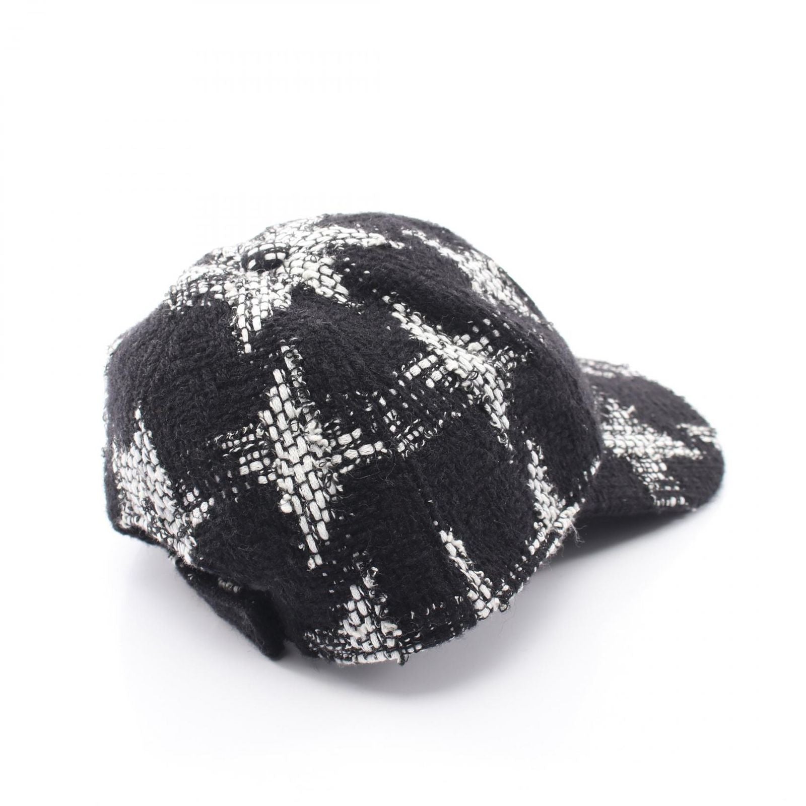 Chanel Cap CC Logo Wool Leather Cap — view 2
