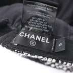 Chanel Cap CC Logo Wool Leather Cap — view 4