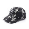 Chanel Cap CC Logo Wool Leather Cap