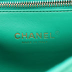 Chanel Backpack Quilted Square Chain Green Lambskin — view 4
