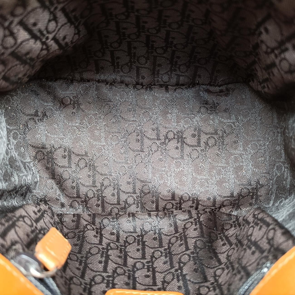 Dior d Logo Brown Leather Shoulder — view 9