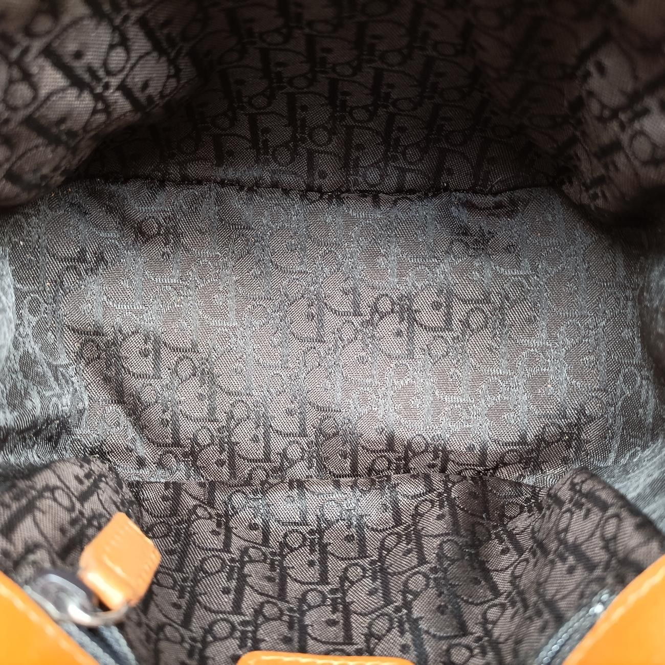 Dior d Logo Brown Leather Shoulder — view 9