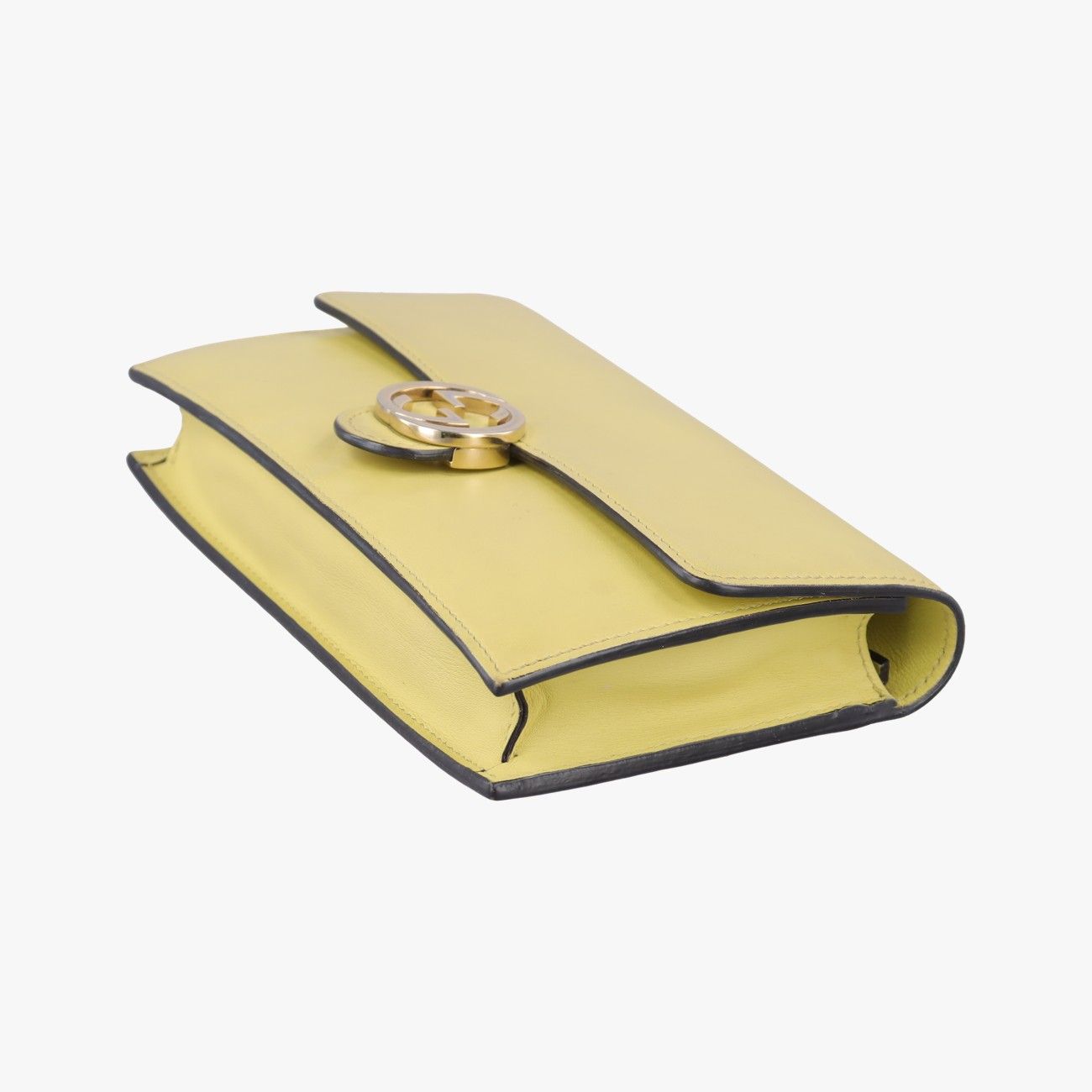 Gucci Interlocking Yellow Leather Shoulder — view 4