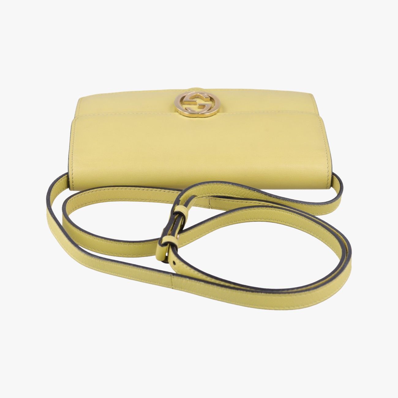 Gucci Interlocking Yellow Leather Shoulder — view 8