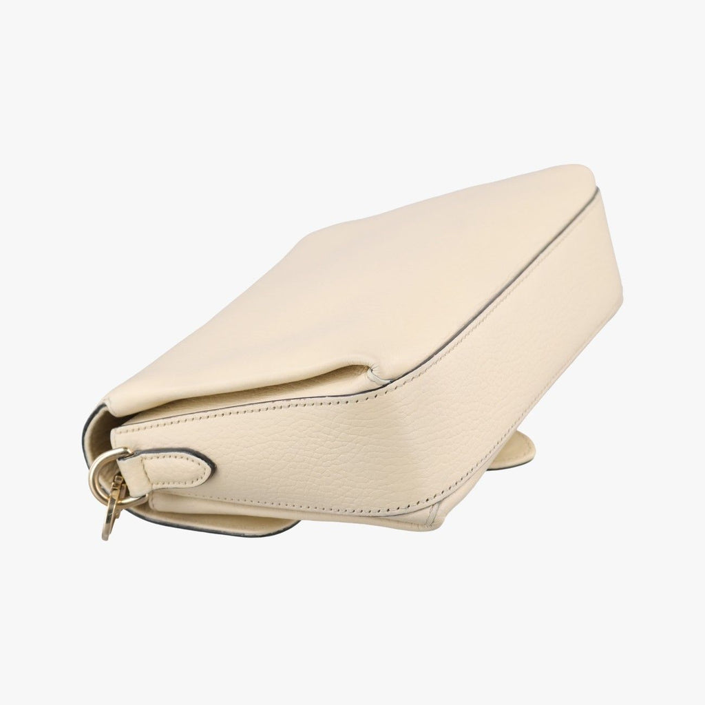Gucci Interlocking Ivory Leather Shoulder — view 7