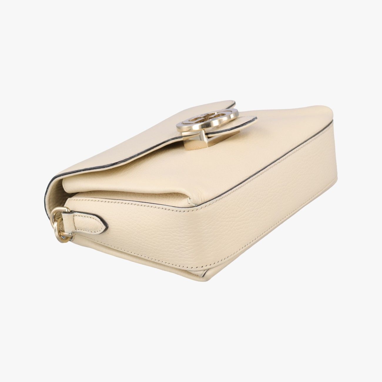 Gucci Interlocking Ivory Leather Shoulder — view 5